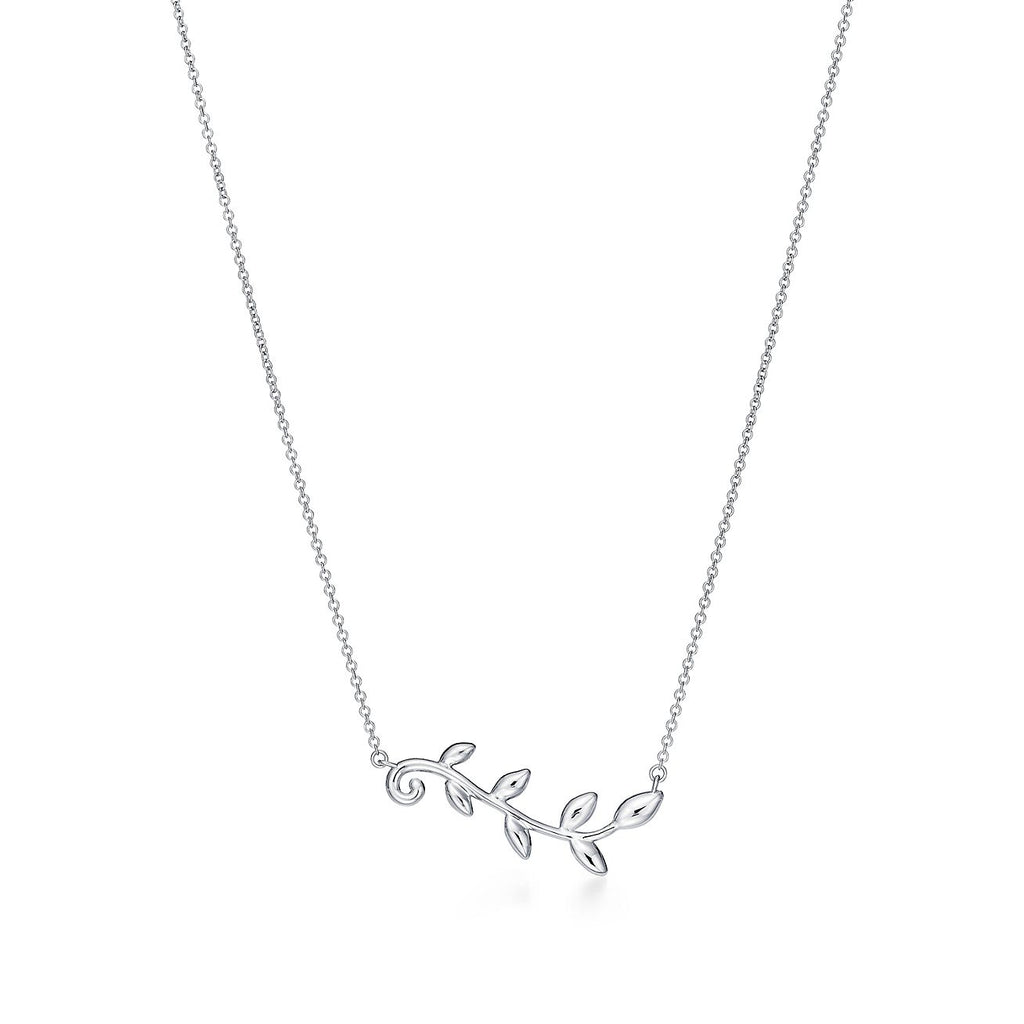 Tiffany Paloma Picasso Sterling Silver Olive Branch Necklace