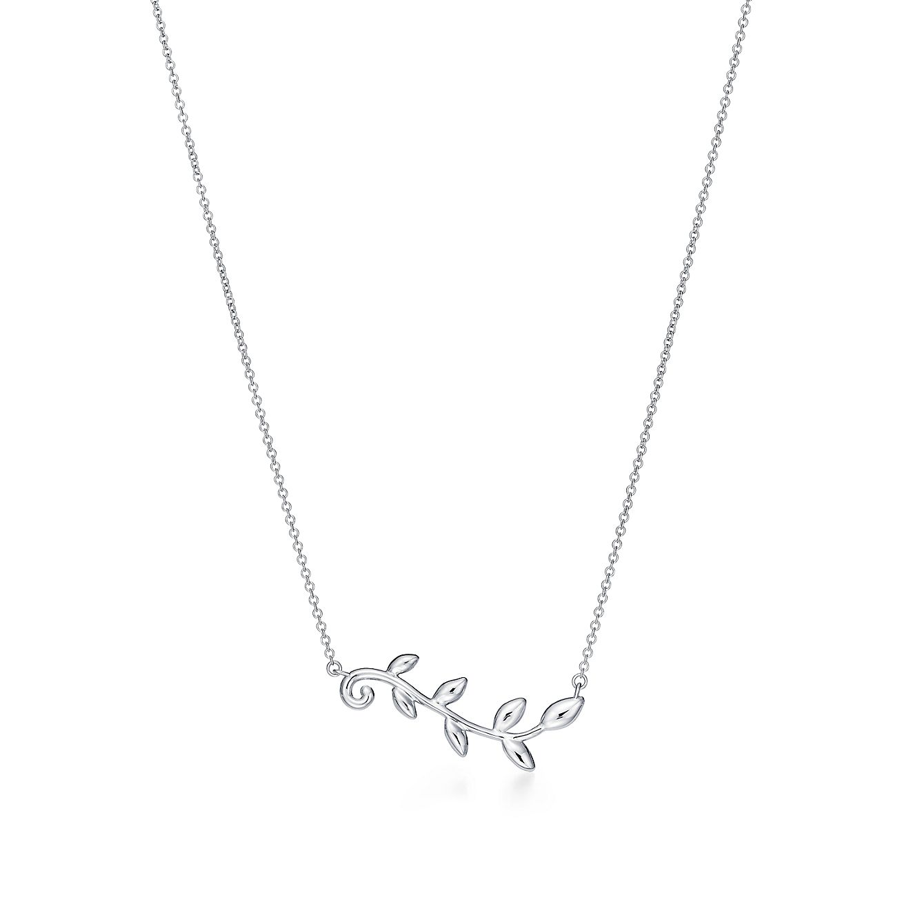 Tiffany Paloma Picasso Sterling Silver Olive Branch Necklace