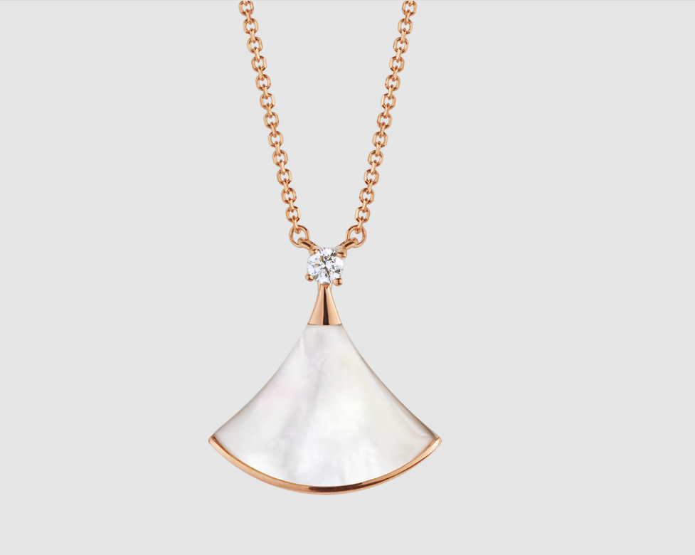 Bvlgari Dream Necklace White MOP Pink Gold 1 Cubic Zirconia