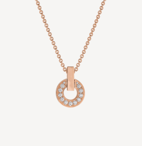 Bvlgari Gari Necklace Pink Gold Cubic Zirconia