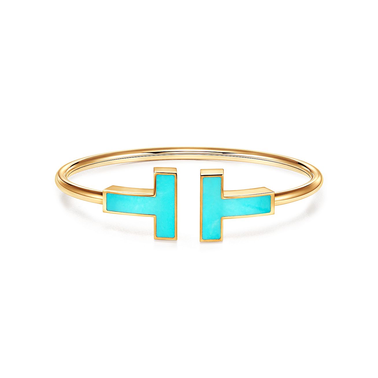 Tiffany T Wide Turquoise Open Bracelet