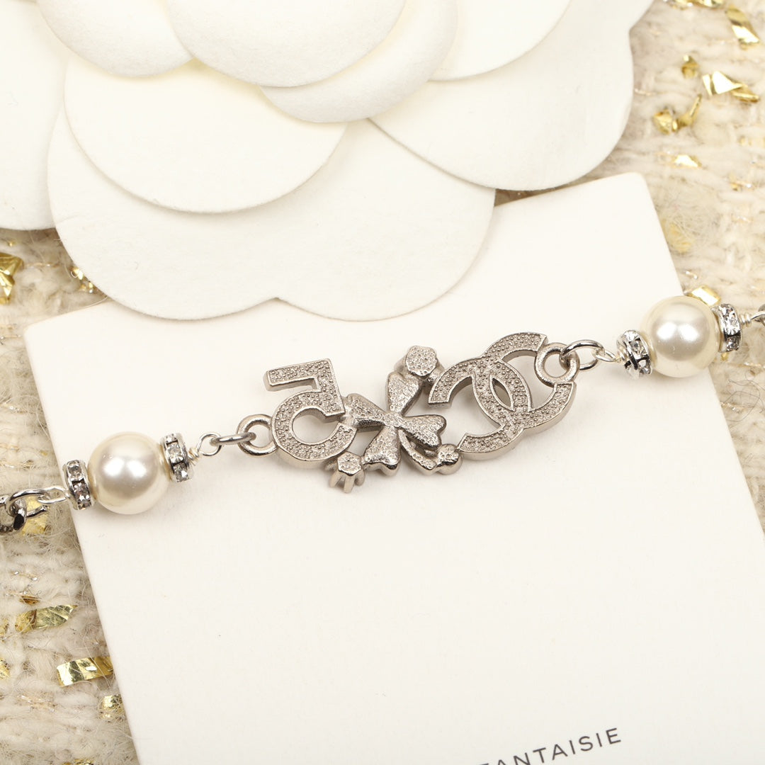 Chanel Double C Multi-Element Silver Bracelet