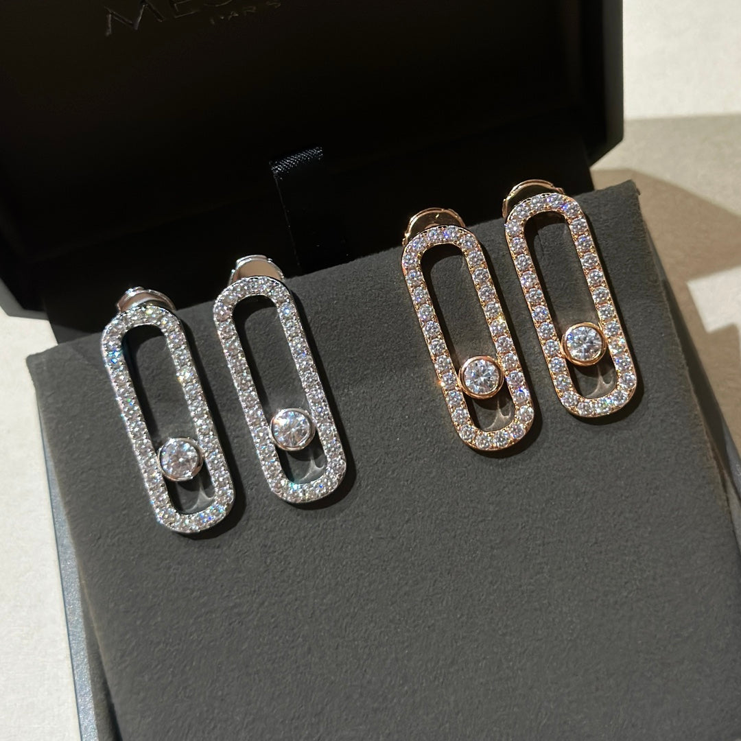 Messika Move Uno Medium Paved Cubic Zirconia Earrings
