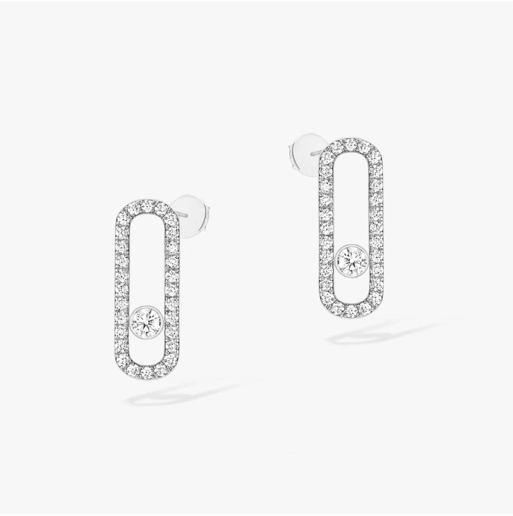 Messika Move Uno Medium Paved Cubic Zirconia Earrings