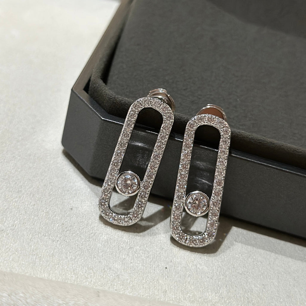 Messika Move Uno Medium Paved Cubic Zirconia Earrings