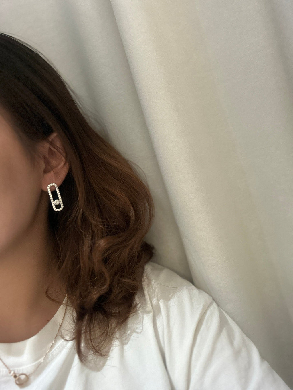 Messika Move Uno Medium Paved Cubic Zirconia Earrings