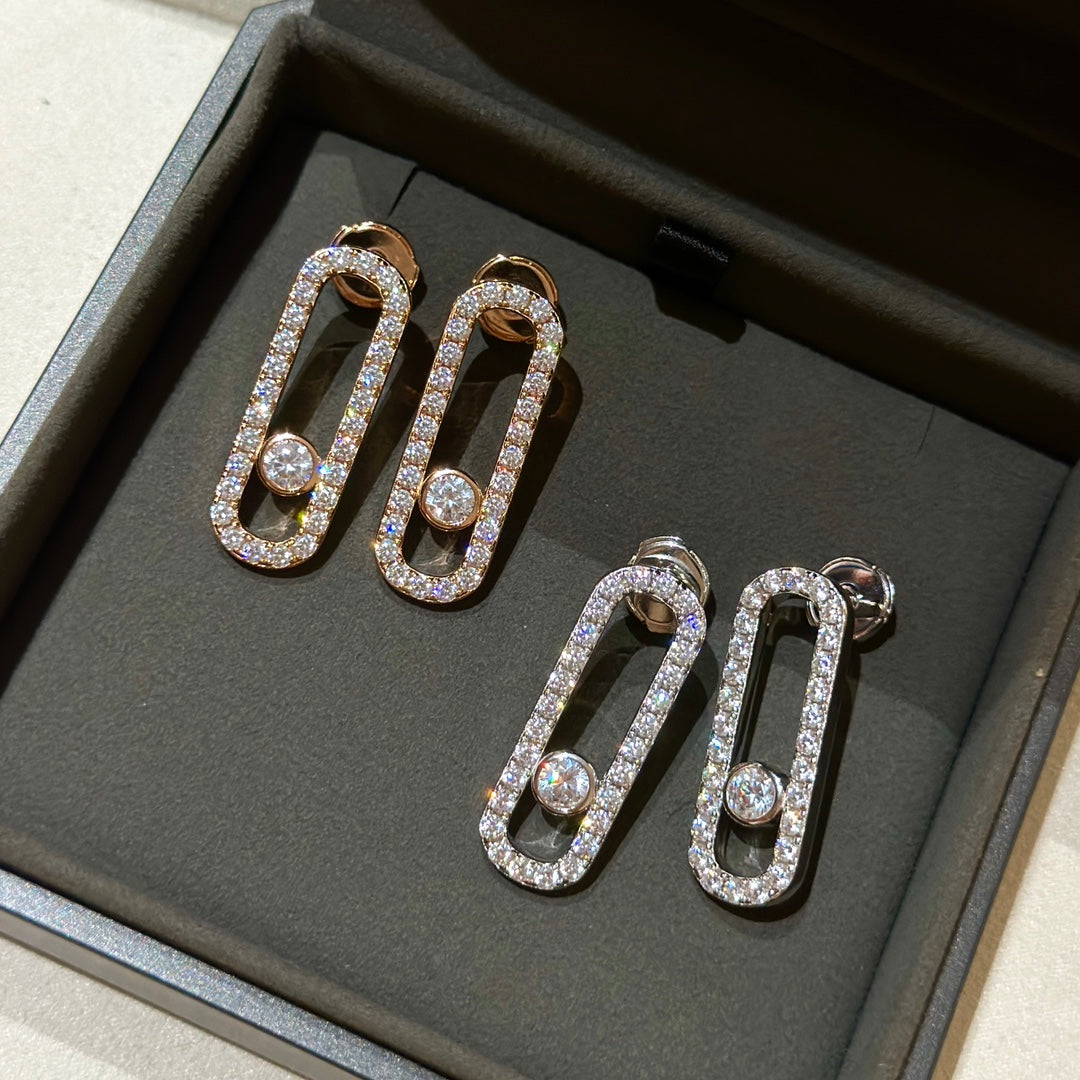 Messika Move Uno Medium Paved Cubic Zirconia Earrings