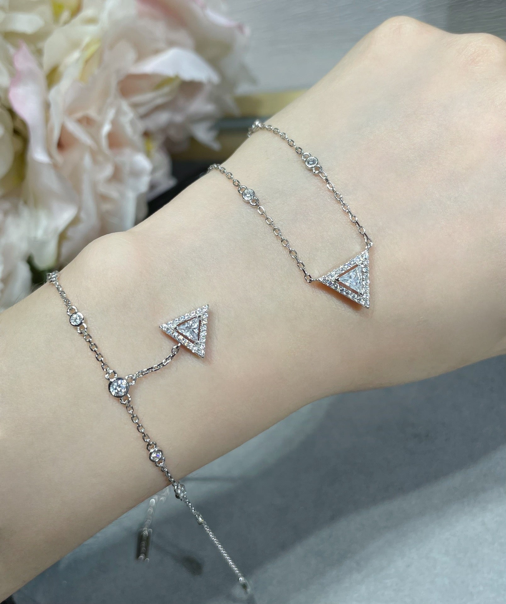 Messika Messik Triangle Cubic Zirconia Silver Necklace