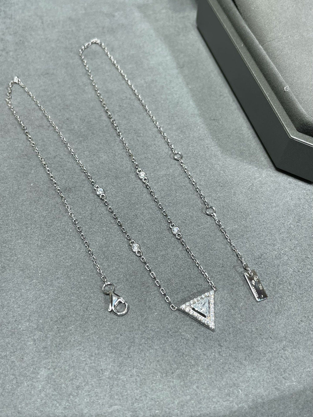 Messika Messik Triangle Cubic Zirconia Silver Necklace