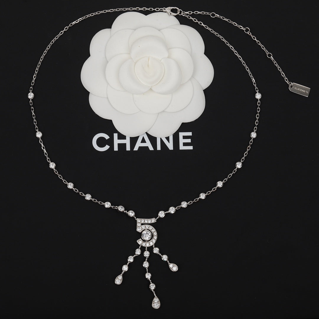 Chanel Eternal N5 Silver Cubic Zirconia Bracelet